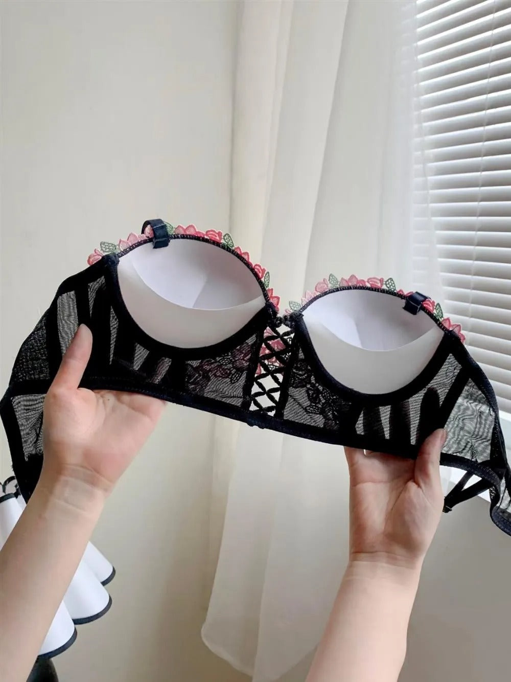 Flourish Green Blossom Lace Bra & Panty Set 115