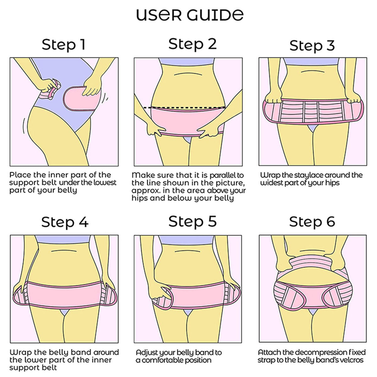 3 in 1 Pregnancy Back Support  Belt Support Child Weight and Relieve Back Preasure 3830-10