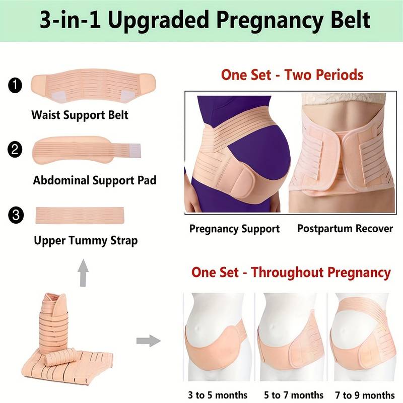 3 in 1 Pregnancy Back Support  Belt Support Child Weight and Relieve Back Preasure 3830-10
