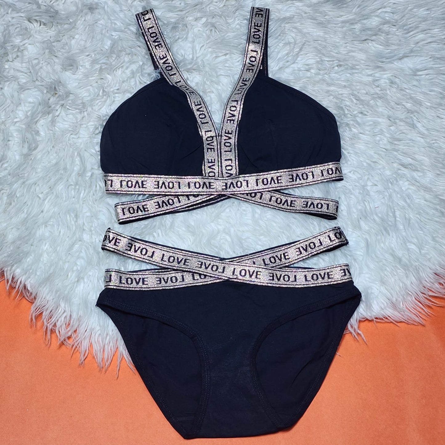 Shezaib Women Bra And Panty Set Push Up Sexy Beach Female Adjustable Shoulder Strap Underwear 3/4 Deep V Lingerie Set