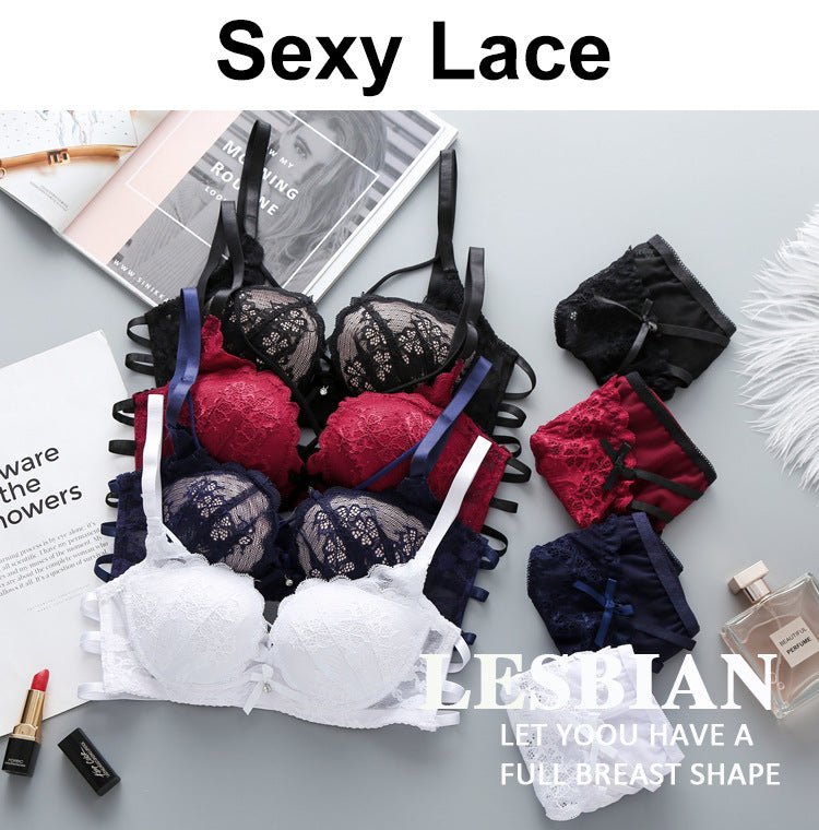 Shezaib Push Up Padded Lace Bra And Panty Set Back Closure Seamless Lingerie Set 9901