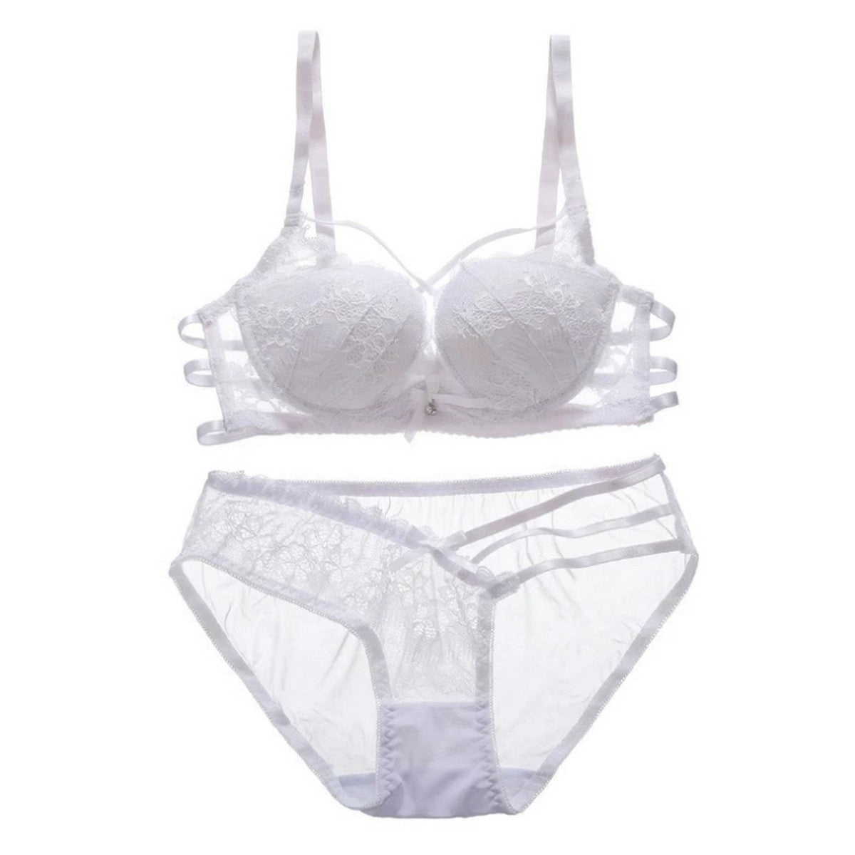 Shezaib Push Up Padded Lace Bra And Panty Set Back Closure Seamless Lingerie Set 9901