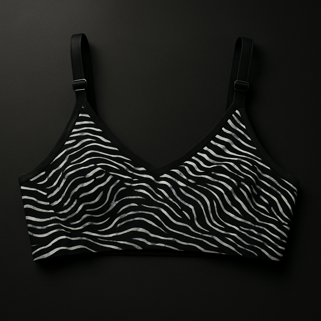 Pack Of 3 Women’s Zebra Print Cotton Bralette – Non-Padded | Soft, Stretchable & Stylish Everyday Bra