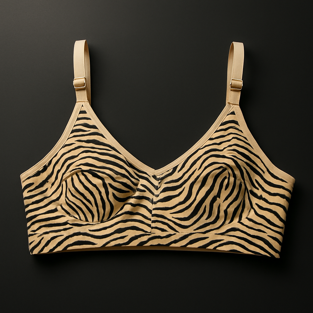 Pack Of 3 Women’s Zebra Print Cotton Bralette – Non-Padded | Soft, Stretchable & Stylish Everyday Bra