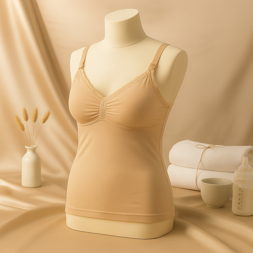 Shezaib Nursing Seamless Feeding Lace Trim Camisole Bra Top 1002