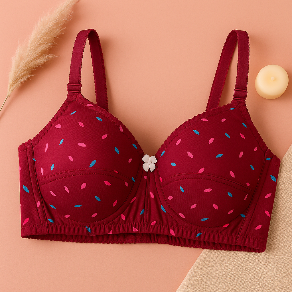 Shezaib 1 Pc Light Padded Cotton Printed  Soft & Breathable Bra