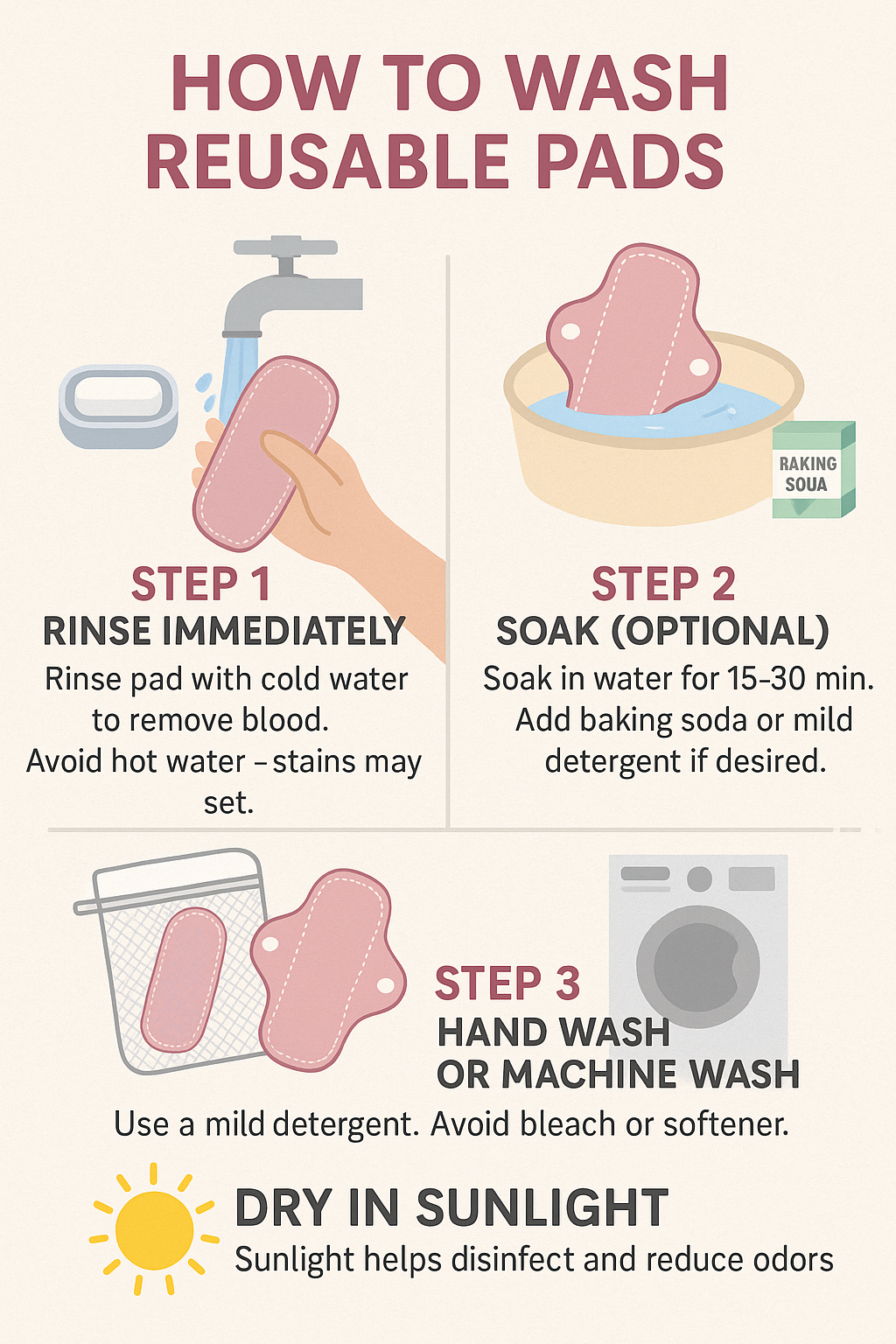 Shezaib New Waterproof Women Cloth Sanitary Napkin Menstrual Pad Reusable, Period Pads, Sanitary Pads