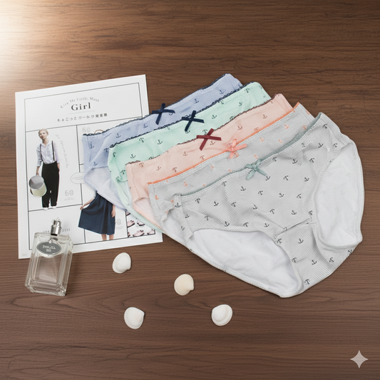 Shezaib Pack of 5 Anchor Print Cotton Panty– Soft, Cute & Everyday Comfort