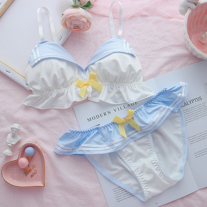 Shezaib High Quality Sailor Moon Style Cute Bra and Pantie Set Bralette Lingerie  2004