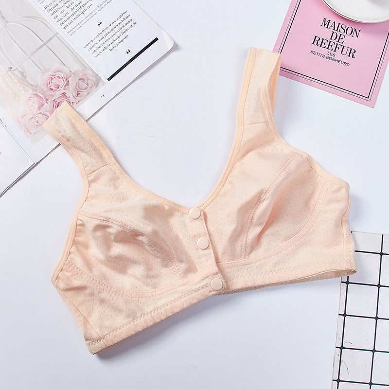 Shezaib Comfortable Solid Seamless Front Button Front Open Bra-108