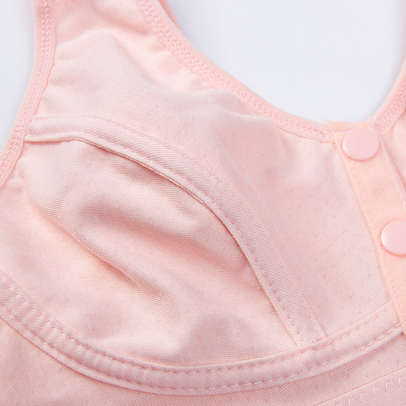 Shezaib Comfortable Solid Seamless Front Button Front Open Bra-108