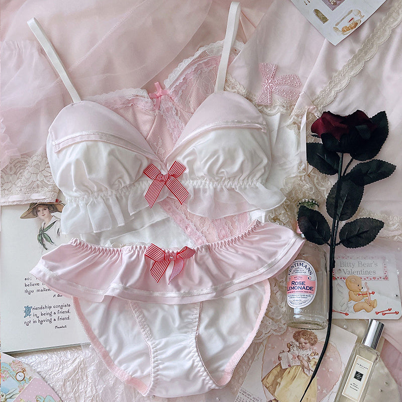 Shezaib High Quality Sailor Moon Style Cute Bra and Pantie Set Bralette Lingerie  2004