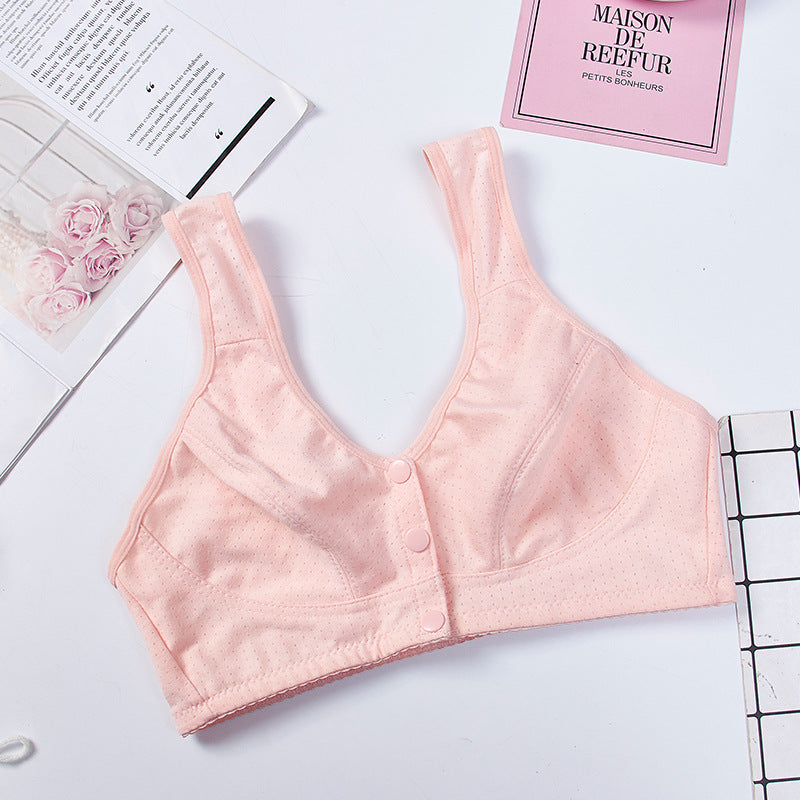 Shezaib Comfortable Solid Seamless Front Button Front Open Bra-108