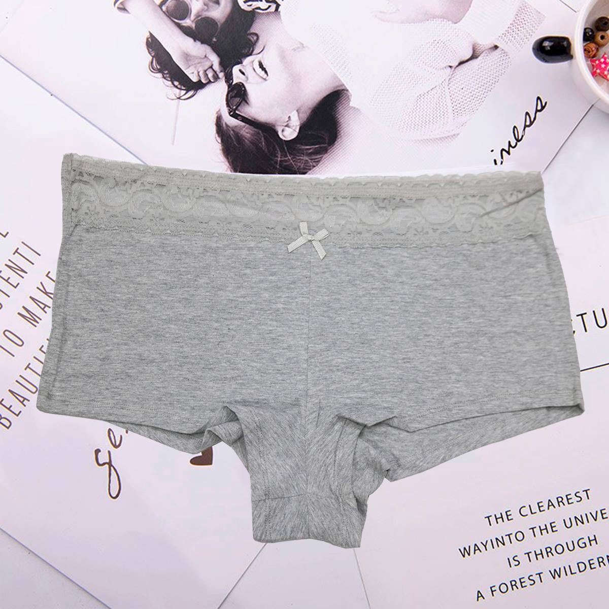 Pack Of 3 Sexy Boxer Printed Underwear Boxer Panties Comfortable Seamless & Breathable