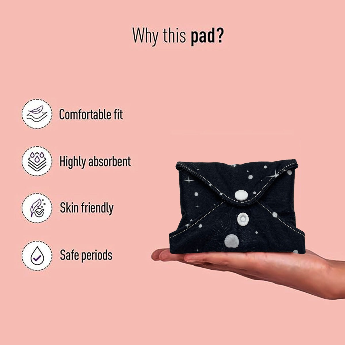 Shezaib New Waterproof Women Cloth Sanitary Napkin Menstrual Pad Reusable, Period Pads, Sanitary Pads