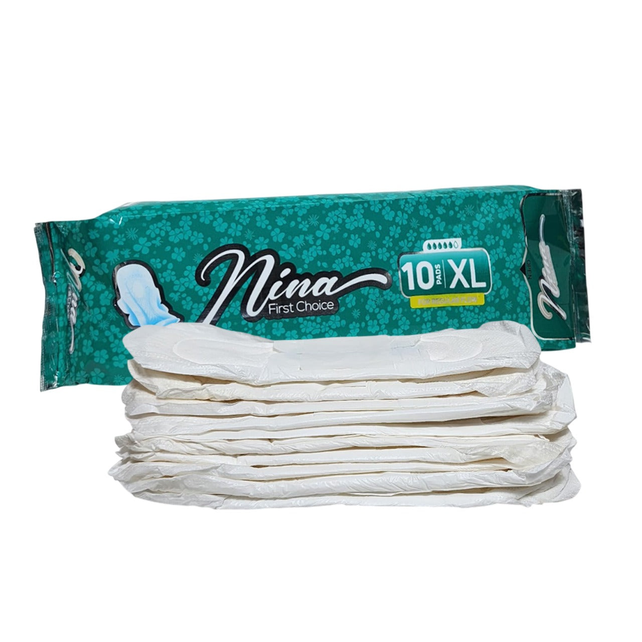 Nina First Choice Sanitary Pads (10 Pads) – Cottony Soft, 3D Core & Firm-Fit Wings