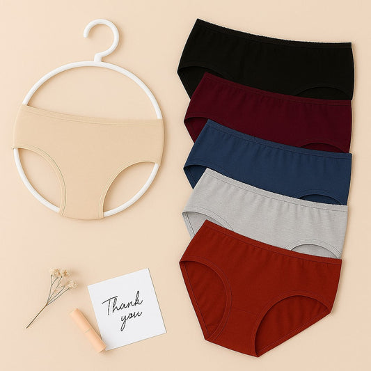 Flourish Combo Of 3 Plain 100% Cotton Panties For Women 517