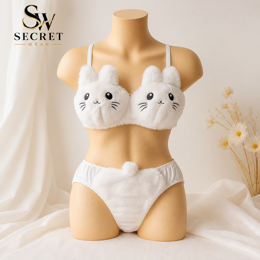Bunny Anime Plush Lingerie Set