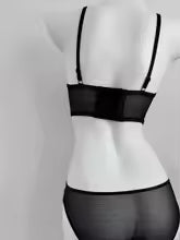 Flourish Luxury Lace Corset Bra & Panty Set | Lightly Padded Underwired Cups with Elegant Floral Detailing 350