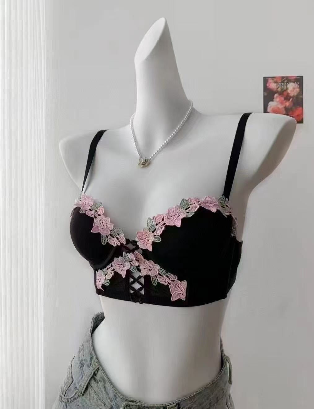 Flourish Green Blossom Lace Bra & Panty Set 115