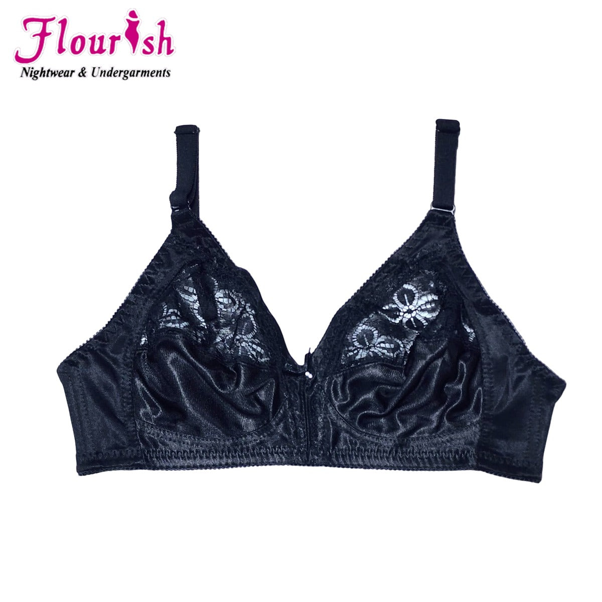 Flourish Nancy Bra Non Padded Non-wired Half Net attractive style Casual bra For Girls Women