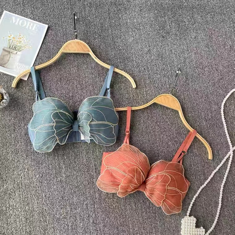 Shezaib High quality bra lace bra women bra 3\4 cup bra gather bra seamless bra push up bra AB CUP